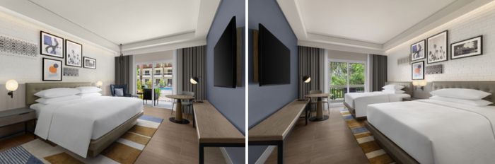 (좌) 호텔 수영장 전망 객실 (우) 호텔 정원 전망 객실 / 사진=포포인츠 바이 쉐라톤 팔라완