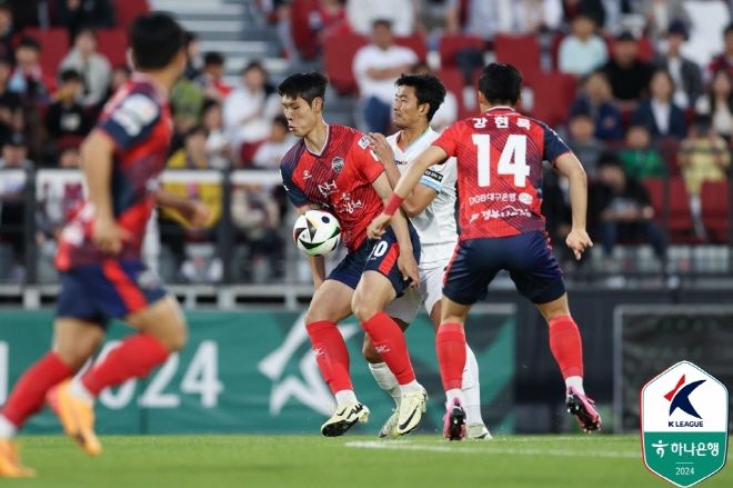 김천상무가 FC 서울과의 홈경기에서 0-0 무승부를 기록했다. 사진=한국프로축구연맹