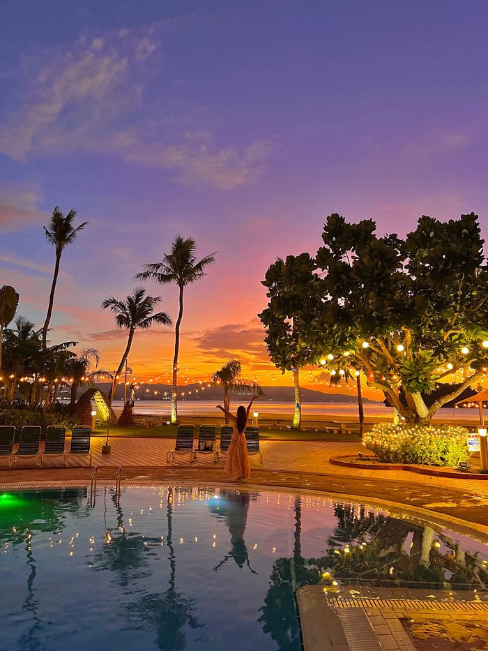 리조나레 괌 야외 풀 선셋.  /사진= 리조나레 괌