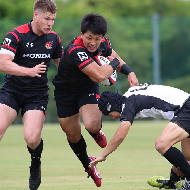 구지윤 일본 럭비 실업팀 플레이 모습. 사진=미에혼다 히트 공식 홈페이지