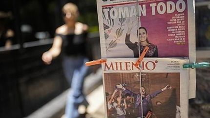 멕시코 대선 뒤 멕시코시티의 한 거리 모습. [AP = 연합뉴스]