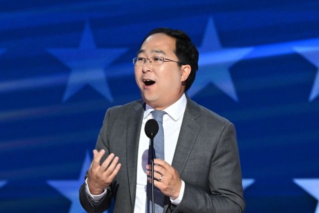 앤디 김 연방 하원의원이 연설하고 있다. AFP연합뉴스