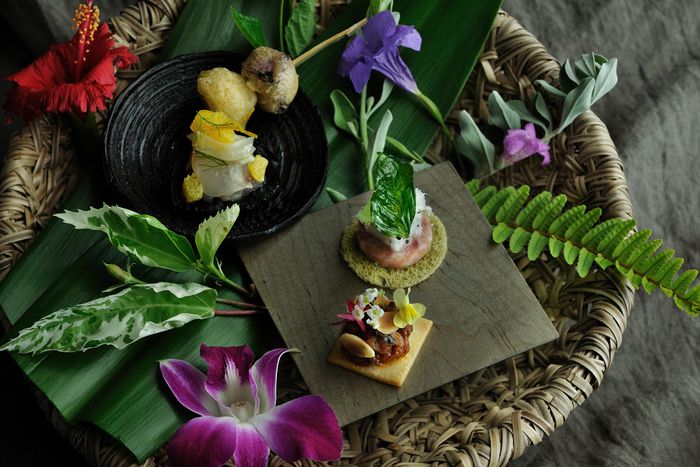 오키나와 식재료를 활용해 이탈리아 코스 요리를 선보이는 호시노야 오키나와 / 사진=호시노 리조트