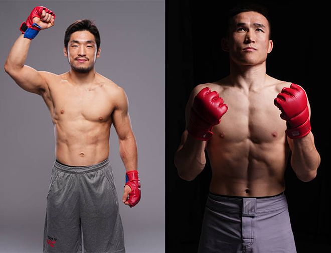 Road to UFC 시즌3 밴텀급 결승 유수영(왼쪽) vs 발인 제슬리. 사진=TKO