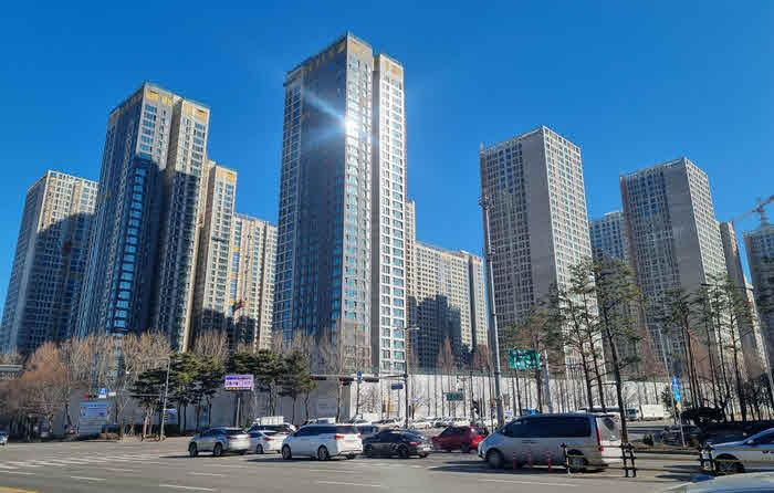 입주를 앞둔 서울 강동구 올림픽파크포레온 전경 <매경DB>