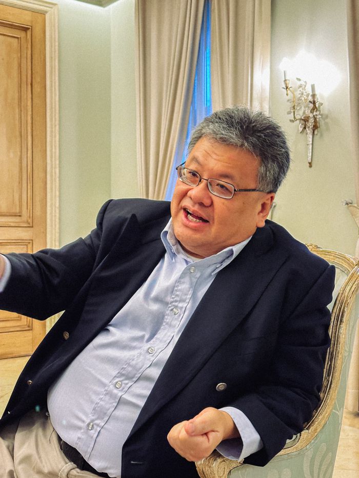 인터뷰 하고 있는 다토 마크 여(Dato‘ Mark Yeoh)는 YTL 호텔 전무이사(The Executive Director of YTL Hotels) / 사진=권효정 기자