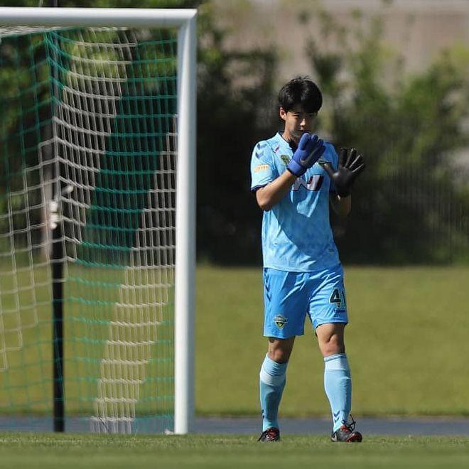 프로축구 골키퍼 훈련을 하는 이재형. 사진=전북 현대