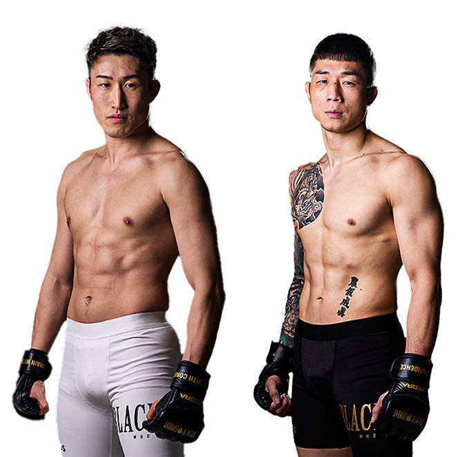 왼쪽부터 블랙컴뱃 밴텀급 3위 야마모토 세이고, 2위 김재웅. 사진=이데아 파라곤