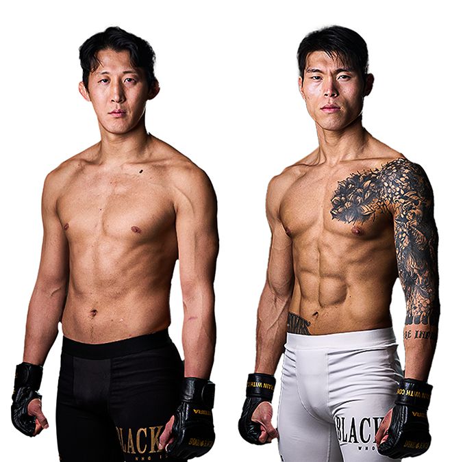 진태호(왼쪽) 최준서 블랙컴뱃 13 프로필. 승자는 초대 웰터급 챔피언 결정전에 참가한다. 사진=이데아 파라곤