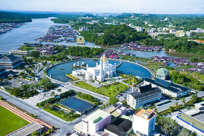 브루나이, 오마르 알리 사이푸딘 모스크 전경 / 사진=모두투어 제공