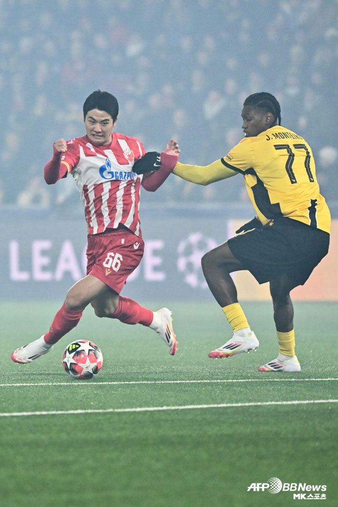 설영우는 올 시즌 츠르베나 즈베즈다 핵심 중의 핵심이다. 설영우는 이적 첫해부터 수비 모든 포지션을 소화하면서 팀에 없어선 안 될 선수로 자리매김했다. 사진=AFPBBNews=News1