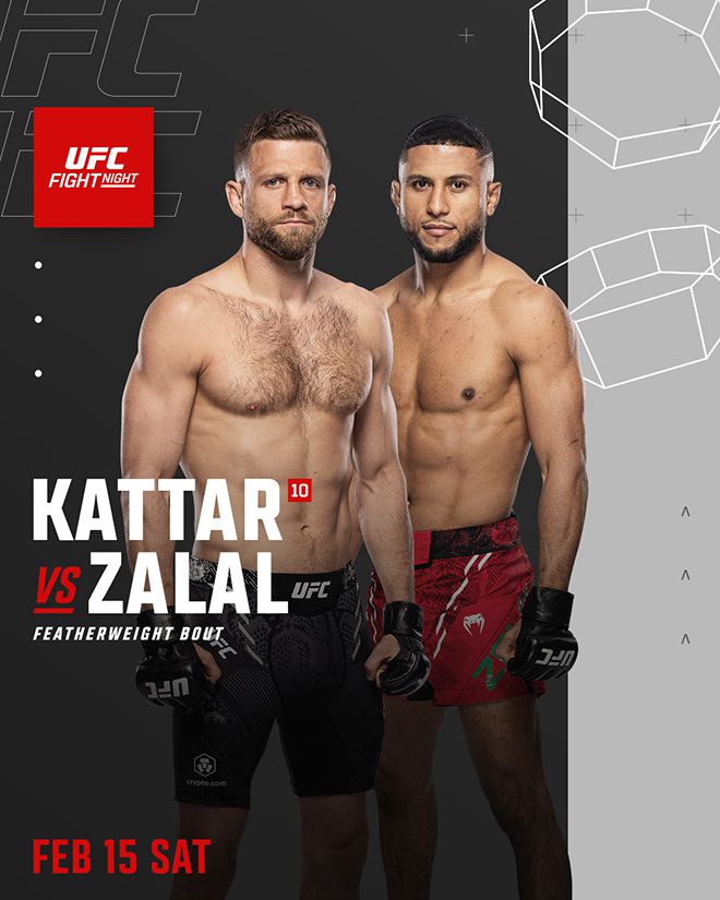 페더급 공식랭킹 10위 캘빈 케이터(왼쪽), UFC 6승 3패 1무 유세프 잘랄. 사진=TKO