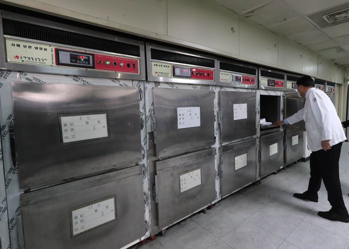 서울 한 병원의 안치실 <매경DB>