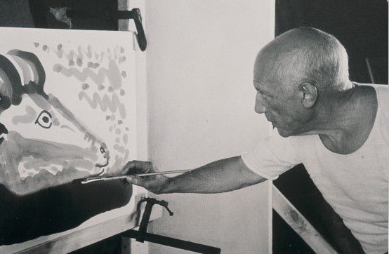 다큐멘터리 영화 ‘피카소의 비밀’(1956)의 한 장면. 국립현대미술관