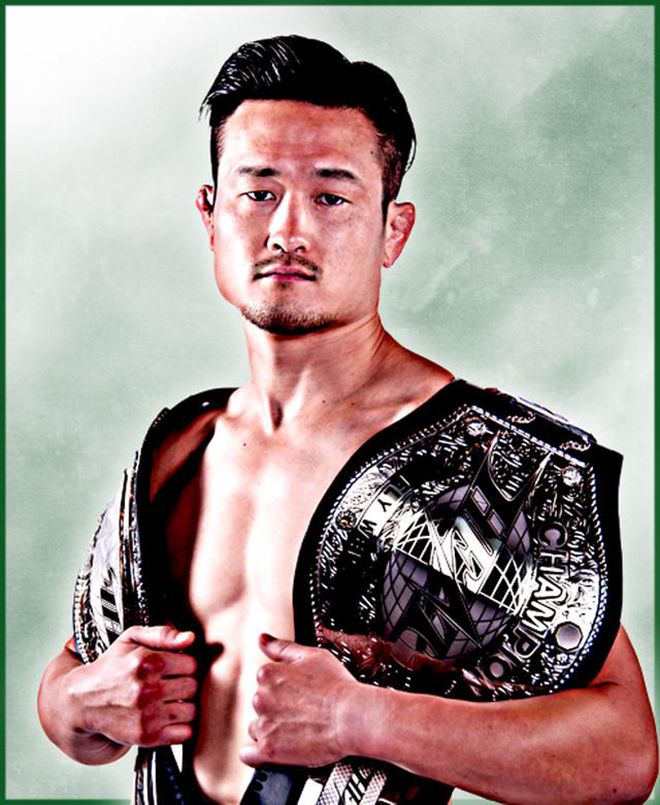 일본 HEAT 두 체급 챔피언으로서 촬영한 종합격투기 메이저대회 라이진 가스가이 다케시 프로필. 사진=RIZIN FF