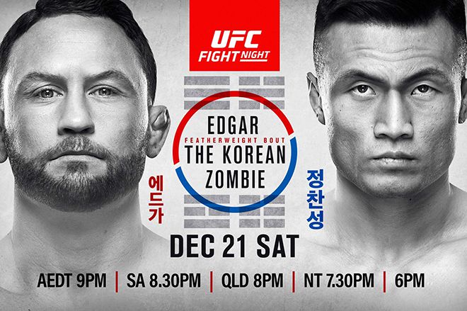 ‘코리안 좀비’ 정찬성 2019년 12월 대한민국 부산사직체육관 UFC 메인이벤트 포스터. 사진=TKO