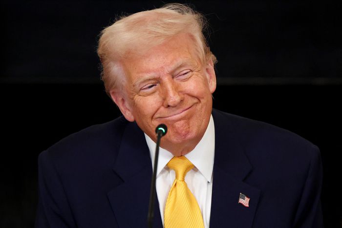 7일(현지시간) 미국 워싱턴DC 백악관에서 진행된 ‘디지털 자산 서밋’에 참석한 도널드 트럼프 미국 대통령. [로이터 연합]