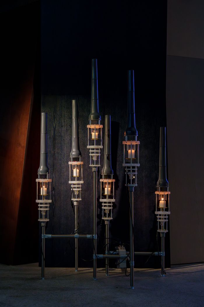 백정기 ‘촛불 발전기’(2024). 아라리오갤러리