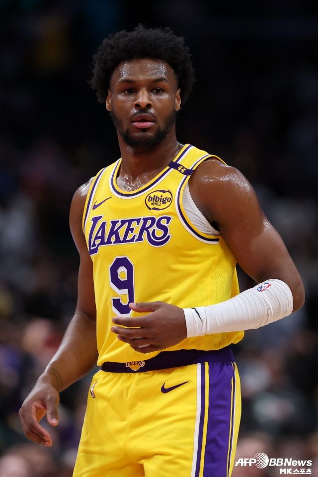 르브론 제임스의 아들 브로니 제임스의 활약, 결국 NBA 유명 독설가의 마음도 돌렸다. 사진=AFPBBNews=News1
