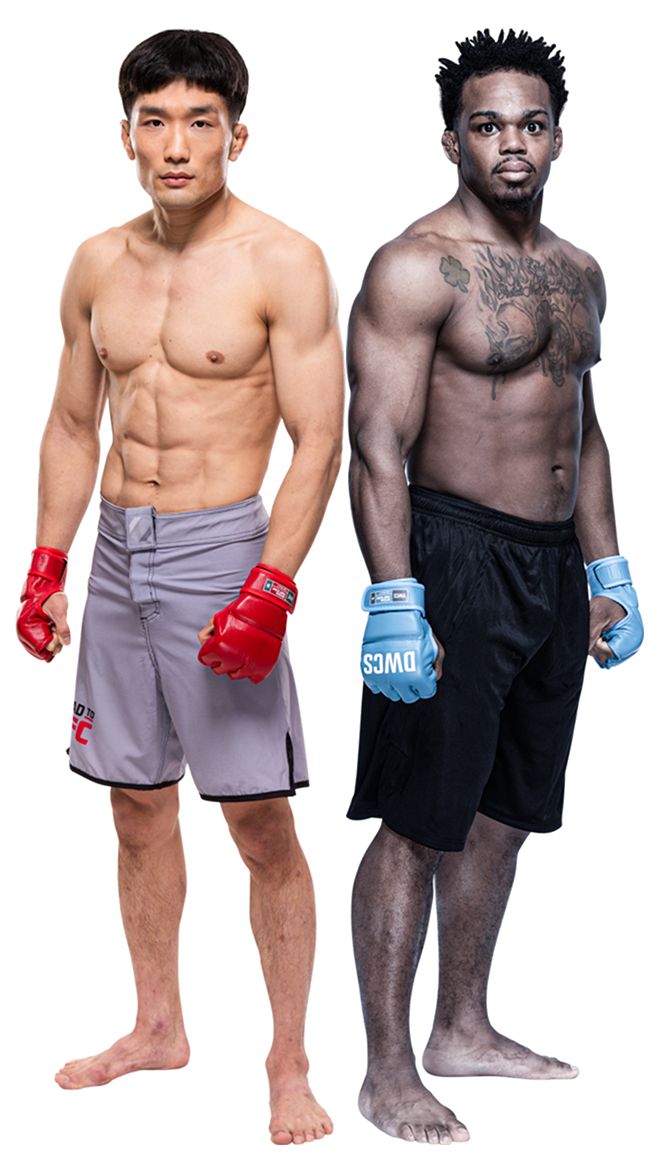 Road to UFC 시즌2 밴텀급 토너먼트 우승자 이창호(왼쪽), UFC 1패 코르테이비어스 로미어스. 사진=TKO