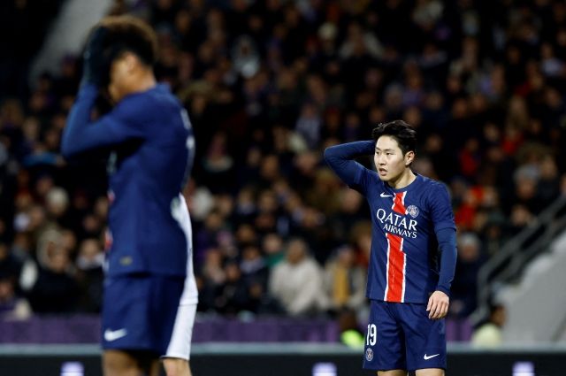 PSG는 4월 4일 홈페이지를 통해 “이강인이 팀 훈련에 부분적으로 참여했다”고 전했다. 사진=REUTERS=연합뉴스 제공