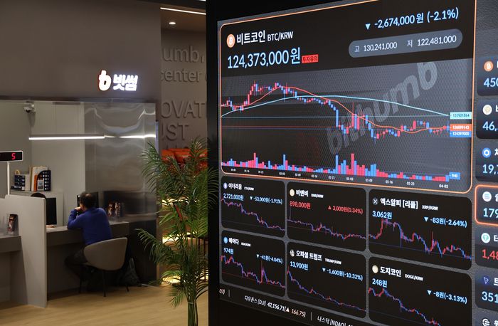 지난 3일 트럼프 행정부가 발표한 ‘관세 폭탄’에 비트코인, 이더리움 등이 약세를 보이고 있다. [사진 = 연합뉴스]