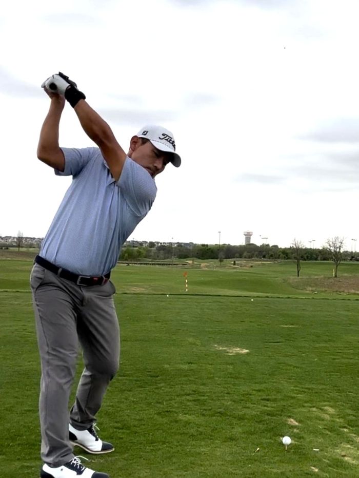 샷 연습하는 강성훈.  그는 이번 시즌 국내 무대에 복귀한다.  강성훈 제공