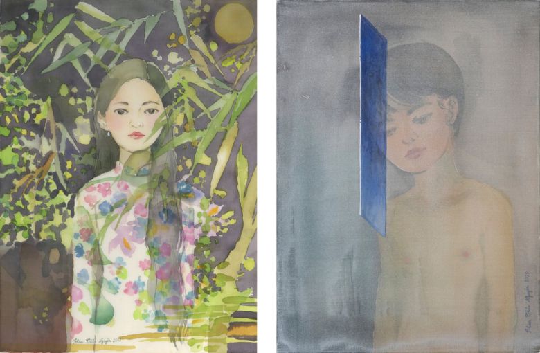 베트남 작가 판타오응우옌의 작품 '탐의 초상'(왼쪽)과 '바의 초상'.  갤러리  징크