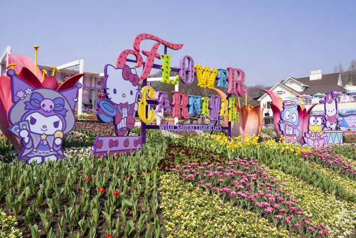 올봄 산리오캐릭터즈와 협업한 에버랜드 튤립 축제/ 사진=삼성물산