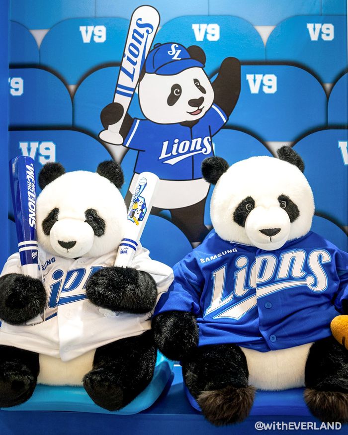 삼성라이온즈 협업 상품  / 사진=에버랜드 SNS 캡쳐