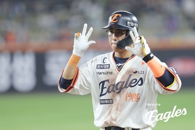 불방망이를 휘두르며 한화의 승리를 이끈 채은성. 사진=한화 제공