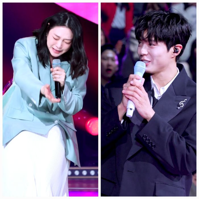 배우 박보검이 무대 위에서 벅찬 감정을 주체하지 못하고 아이처럼 눈물을 쏟았다.사진=KBS
