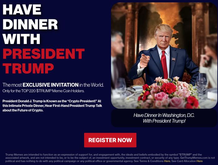 오피셜트럼프 공식 홈페이지