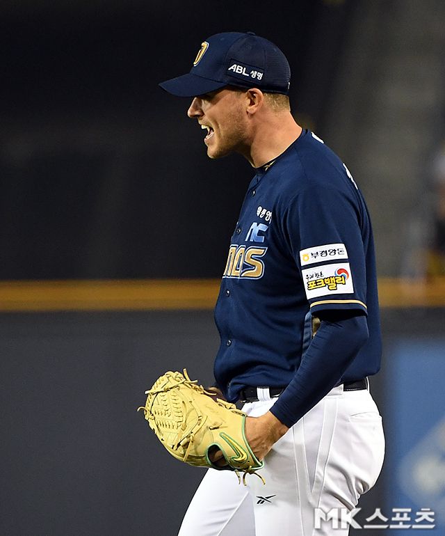 NC 라일리가 24일 잠실 LG전에서 포효하고 있다. 사진(잠실 서울)=천정환 기자