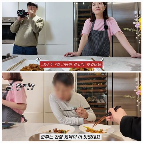 배우 이민정이 남편 이병헌은 물론 제작진까지 사로잡은 제육볶음 레시피를 공개했다. 사진=이민정 유튜브