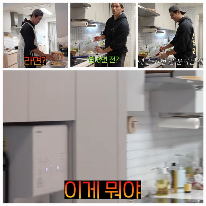 정석원이 자연스럽게 몸에 밴 ‘생존형 요리법’을 소환했다. 사진=백지영 유튜브