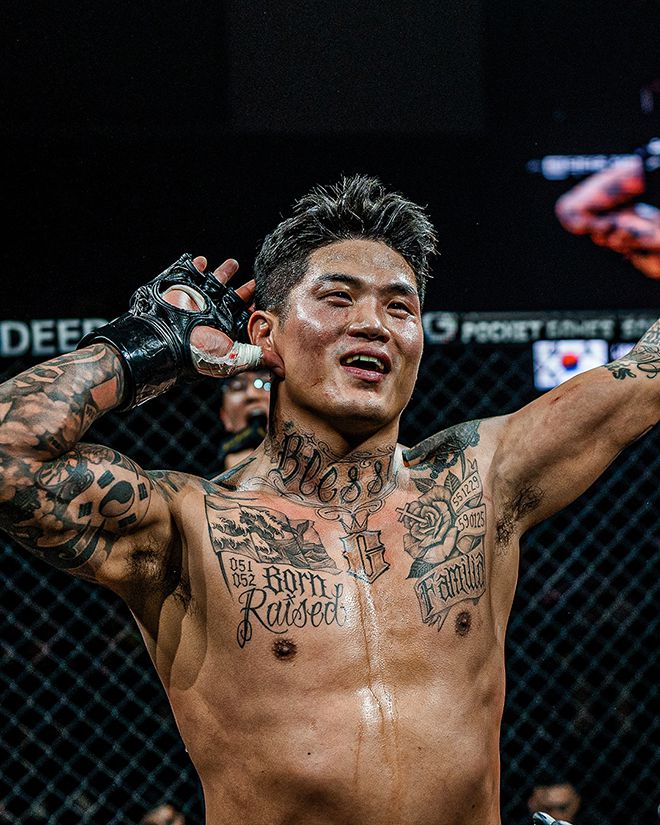 2024년 12월 고려대학교 화정체육관 블랙컴뱃 13 ‘코리안 갱스터’ 박원식. 사진=이데아 파라곤