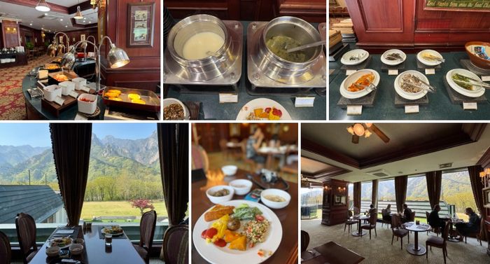 레스토랑 ‘더 퀸’. 영국 왕실을 테마로 꾸민 공간에서 조식 뷔페를 제공한다. / 사진=홍지연 여행+ 기자