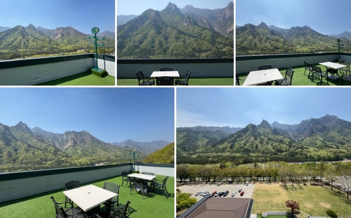 호텔 최고층에 위치한 레스토랑 애비로드에서 이어지는 테라스. 호텔에서 가장 뷰가 멋진 곳으로 손꼽힌다. / 사진=홍지연 여행+ 기자