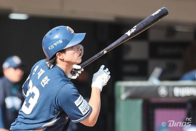 NC 천재환은 7일 수원 KT전에서 시즌 마수걸이 홈런을 신고했다. 사진=NC 제공