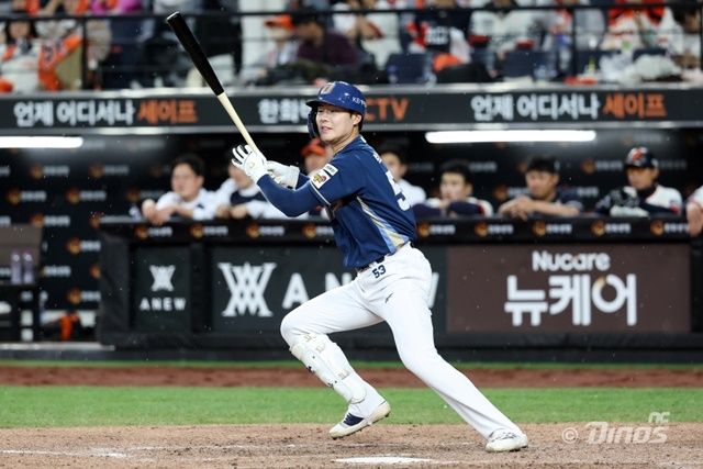 7일 수원 KT전에서 시즌 마수걸이 홈런을 신고한 박시원. 사진=NC 제공