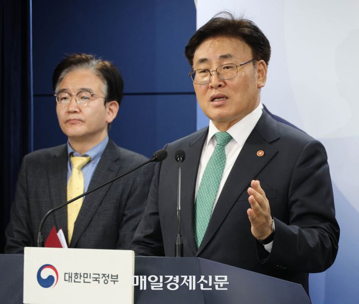 유상임 과학기술정보통신부 장관이 9일 서울 종로구 정부서울청사에서 과기정통부 핵심과제 추진현황 브리핑을 하고 있다. 2025.5.9[이충우기자]