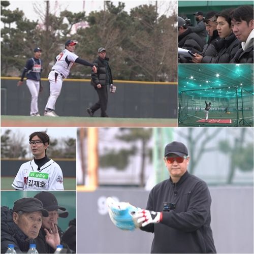 ‘불꽃야구’ 2025 트라이아웃 현장에 ‘최대어’ 김재호와 견줄 신예가 등장해 눈길을 끈다. 사진=불꽃야구