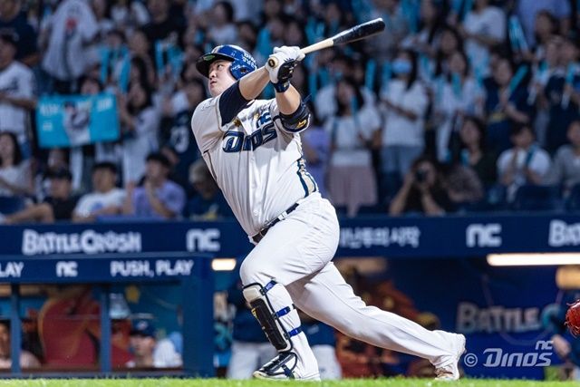 김형준은 17일 키움 더블헤더 1차전에서 결승타의 주인공이 됐다. 사진=NC 제공