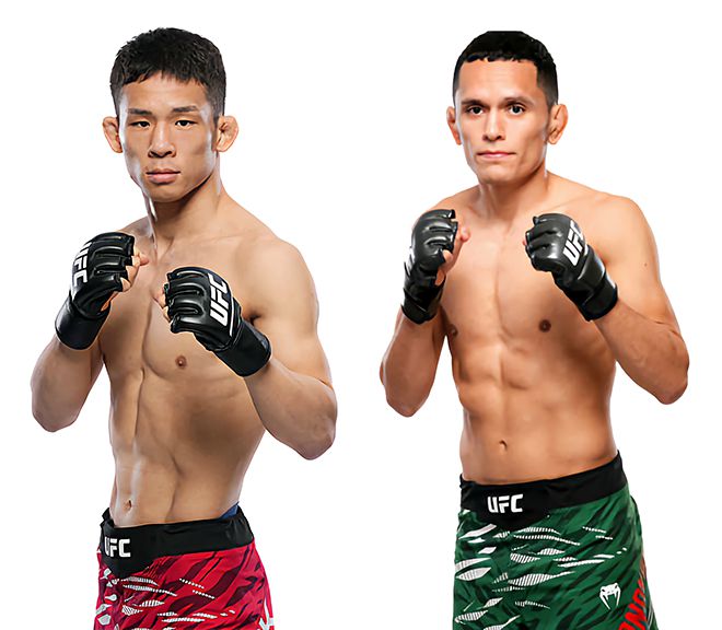 Road to UFC 시즌1 플라이급 토너먼트 우승자 박현성, 제1회 국제종합격투기연맹 세계선수권대회 플라이급 금메달리스트 카를로스 에르난데스. 사진=TKO