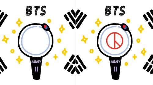 그룹 BTS의 ‘아미봉’을 형상화한 투표인증 용지. [사진 = X(엑스)/달고랑]