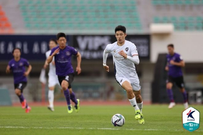 김천상무 시절 허용준. 사진=한국프로축구연맹