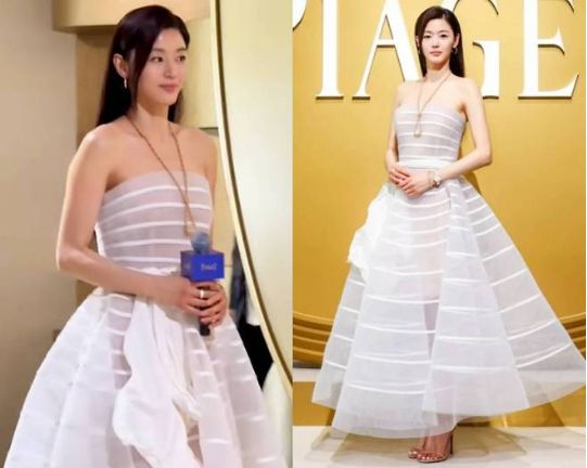 전지현이 ‘움직이는 조형물’로 다시 한번 전설을 써냈다.사진=피아제 제공