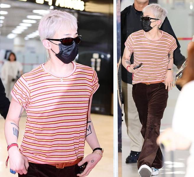 지드래곤이 공항 패션으로 또 한 번 ‘GD다움’을 증명했다. 사진=김영구 기자