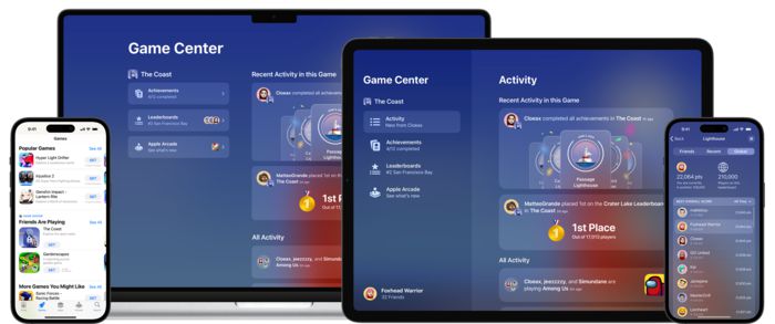 애플이 기존 하드웨어에 기본 탑재하고 있는 애플 게임센터. <사진=애플>